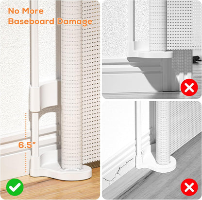 Retractable Baby Gate for Stairs, 42" Tall X 200" Wide Mesh Dog Gate Indoor, Child Gate for Doorways, Hallways, Deck, Indoor Outdoor Pet Baby Safety Essentials for Home, Black