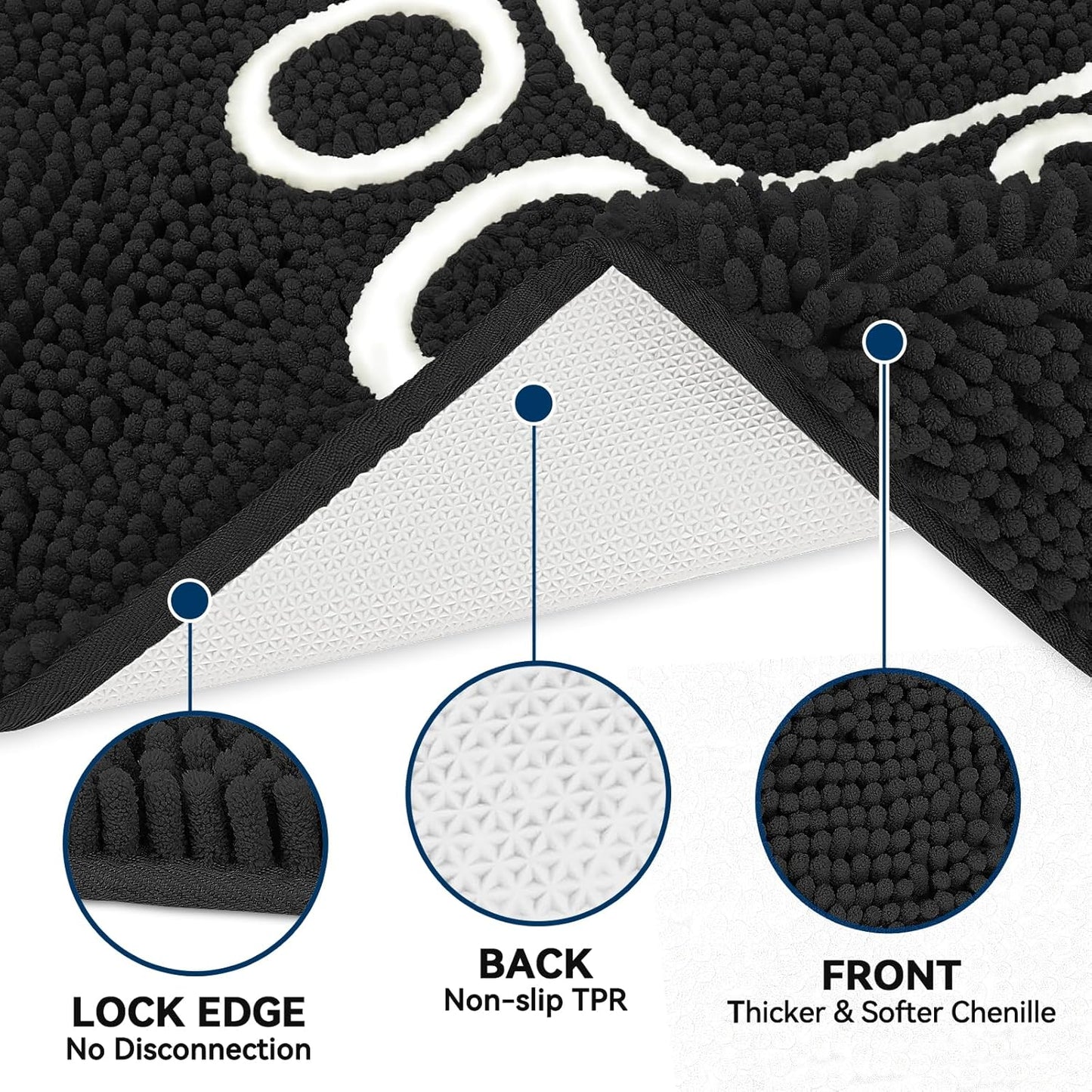 Bcoimo Super Absorbent Dog Door Mat, 30"*20" Anti Slip Mat for Muddy Paws, Pet Rugs for Dirty Paws Washable that Absorbs Moisture and Dirt, for Dog Cage and Pet Resting Carpet