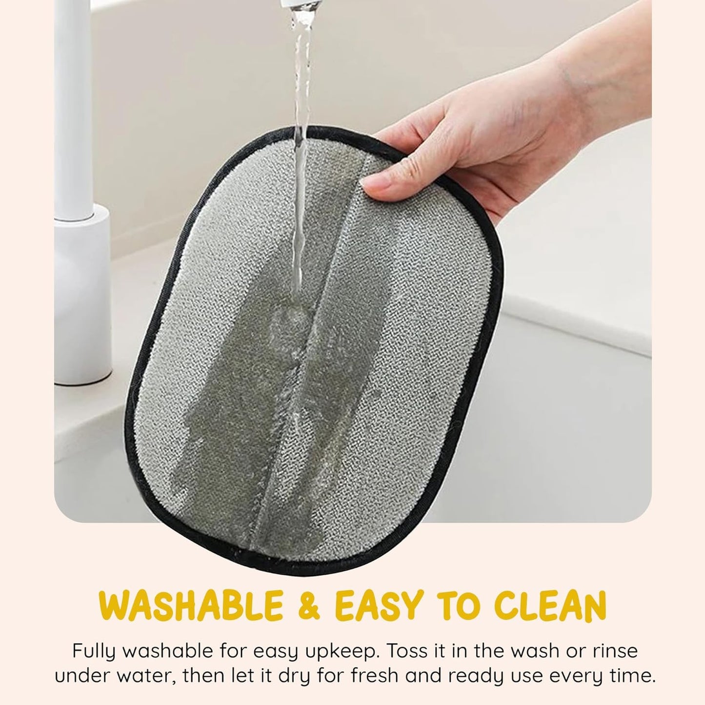 Pet Hair Removal Gloves 2-Pack – Electrostatic Reusable Fur Remover Mitts for Cat & Dog Hair – Washable Lint Remover for Couch, Clothes, Car & Pet Beds