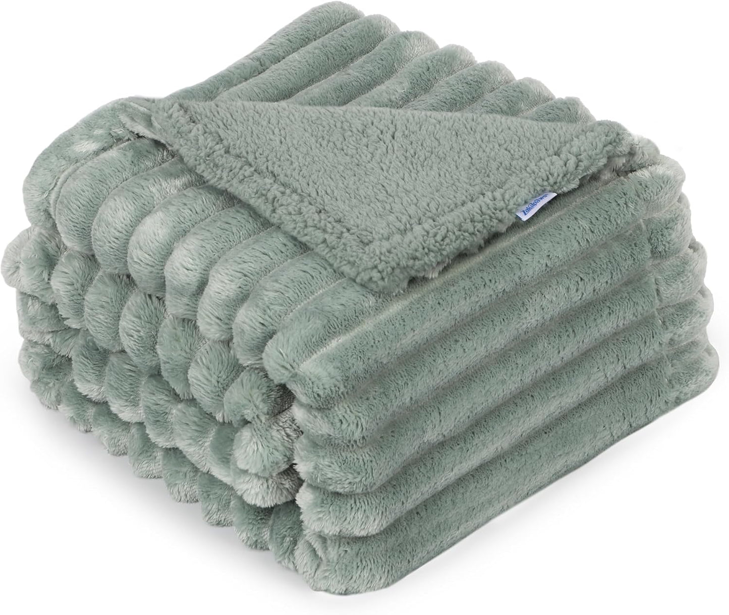 Waterproof Dog Blanket for Large Dogs - Washable Cat Blankets for Couch Bed Protection, Super Soft Calming Reversible Pet Blanket for Pet Kitten Puppy (Green, 50"x60")