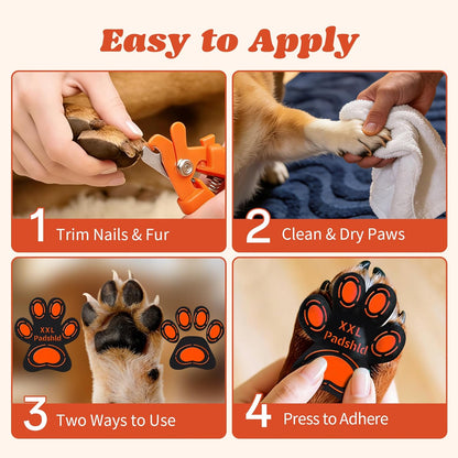 Anti Slip Dog Paw Pads for Senior Dogs - Paw Grips for Hardwood Floors, Enhanced Balance Traction Pads, Breathable Pet Paw Stickers Protectors for Dogs 7 Sets (28 Pcs) XXXL