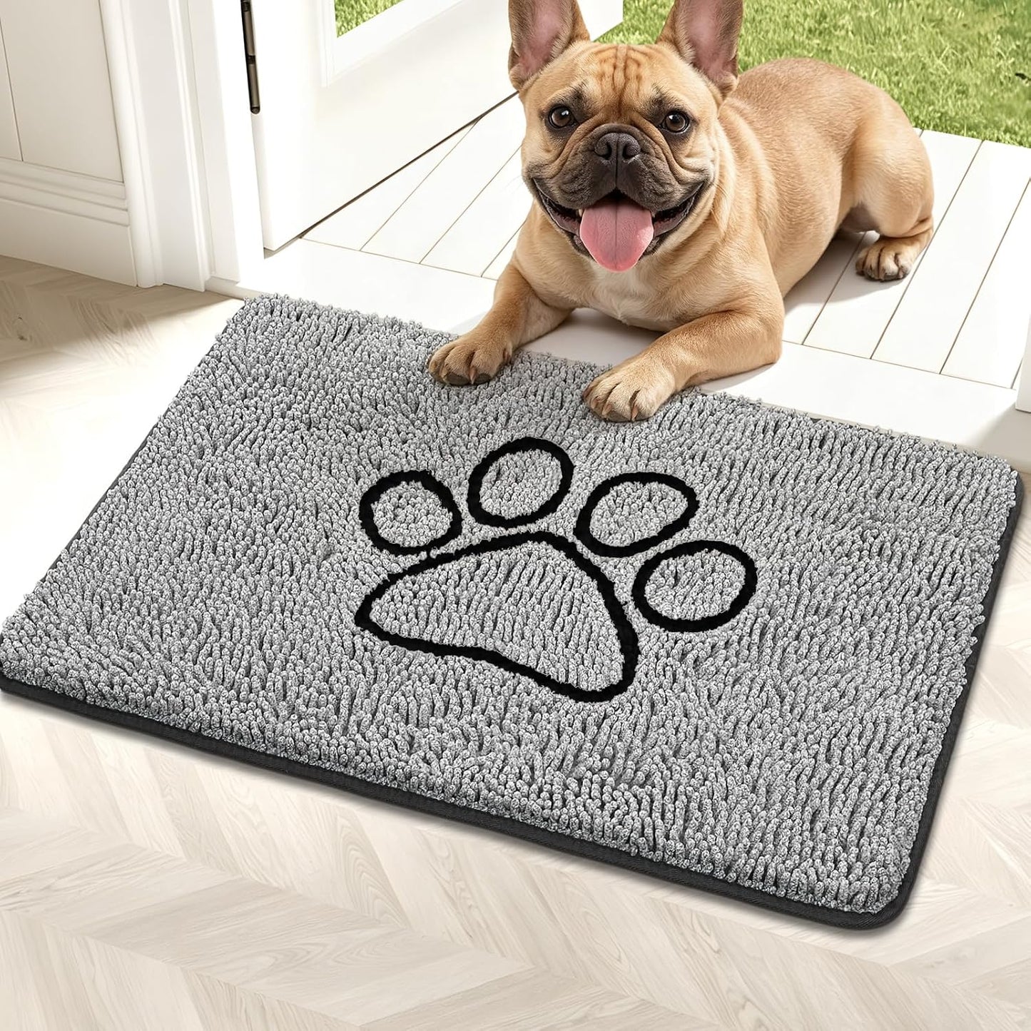 Bcoimo Super Absorbent Dog Door Mat, 30"*20" Anti Slip Mat for Muddy Paws, Pet Rugs for Dirty Paws Washable that Absorbs Moisture and Dirt, for Dog Cage and Pet Resting Carpet