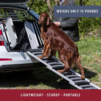 Trixie Folding Dog Ramp with Non-Slip Surfaces - Pet Ramp for Large Cars and SUVs - Foldable, Easy to Store and Clean - in Black