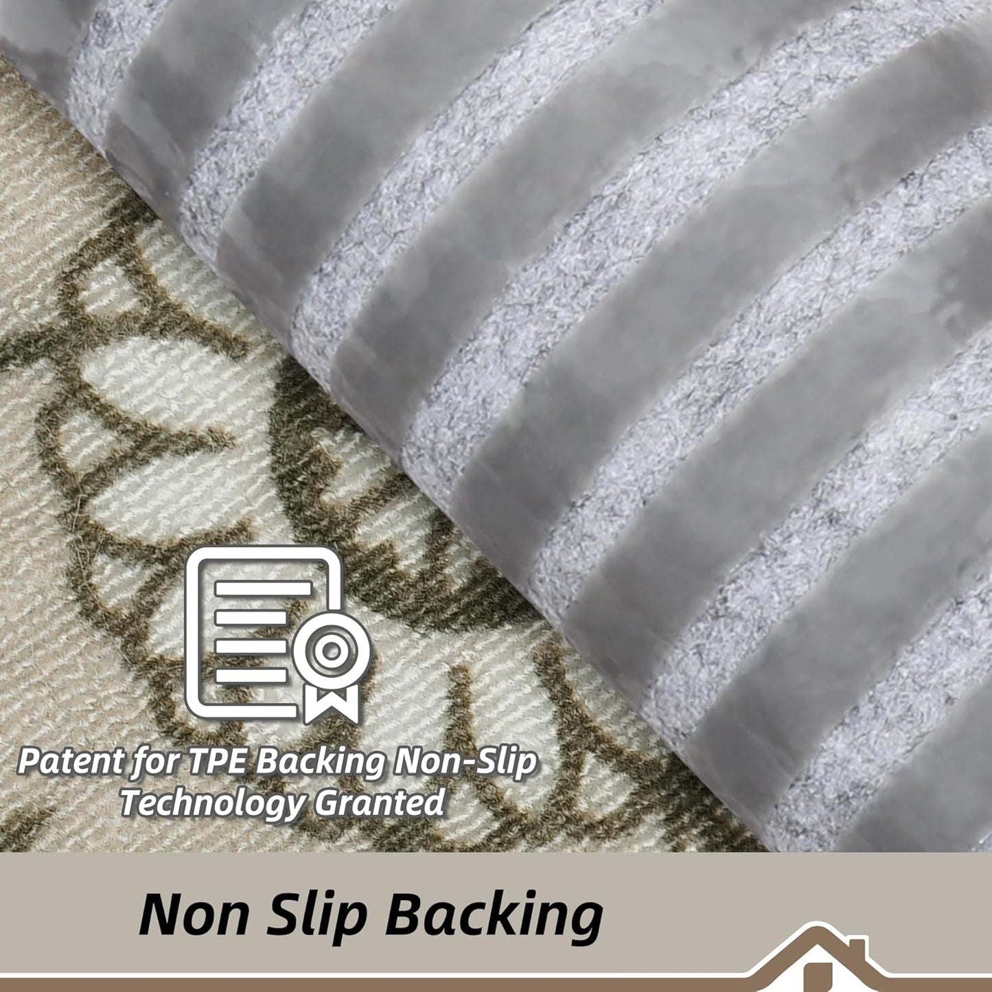 BEQHAUSE Stair Treads for Wooden Steps Non-Slip Machine Washable Carpet Stair Treads 8"X30" Soft Indoor Stair Runner for Kids Elders and Pets, 100% Polyester, TPE Backing, 15pcs, Brown/Grey