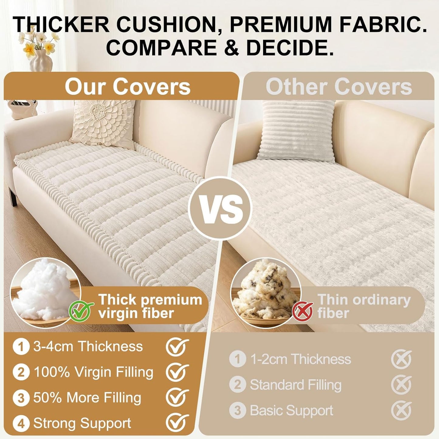 Smiry Couch Cover for Dogs, Non Slip Washable Sofa Protector for Pets, Soft Furniture Cover for Leather & Fabric Couches, Cozy Protect Against Fur, Dirt & Everyday Messes (Dark Grey, 27.6" x 59")