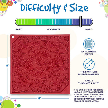 SodaPup Flower Power eMat – Durable Lick Mat Feeder Made in USA from Non-Toxic, Pet-Safe, Food Safe Rubber for Mental Stimulation, Avoiding Overfeeding, Fresh Breath, Digestive Health, & More