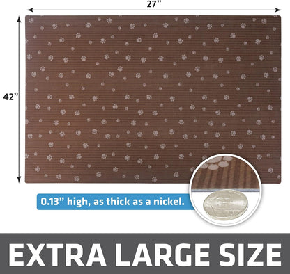 Drymate Dog Crate Mat Liner, Absorbs Urine, Waterproof, Non-Slip, Washable Puppy Pee Pad for Kennel Training - Use Under Pet Cage to Protect Floors, Thin Cut to Fit Design (USA Made) (LGrey)(29"x48")