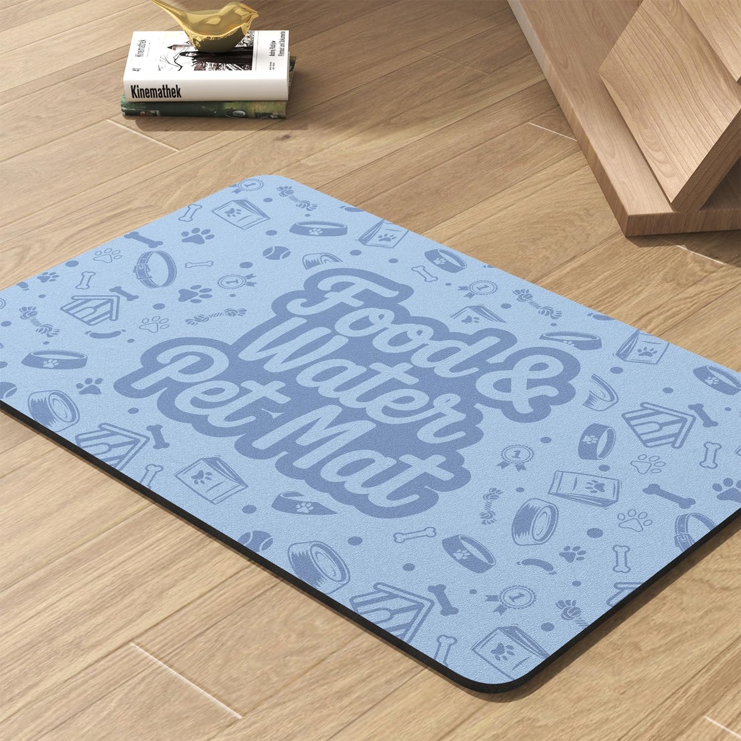 PADOOR Pet Feeding Mat-Absorbent Dog Mat for Food and Water Bowl-No Stains Easy Clean Dog Food Mat-Quick Dry Water Dispenser-Puppy Supplies Accessories