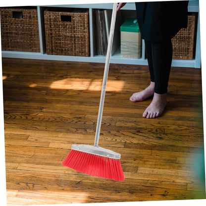 Ipetboom Pet Hair Broom Indoor Dustpan Soft Bristles Heavy Duty Stainless Steel Outdoor Broom for Garage Lobby