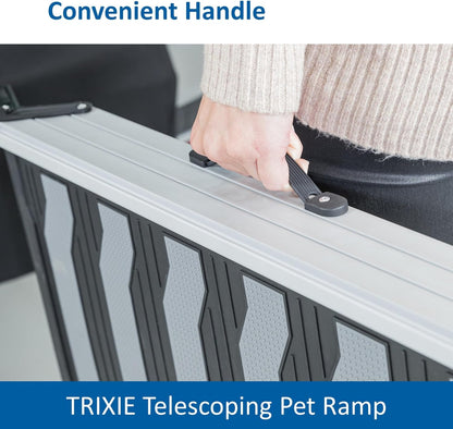 Trixie Folding Dog Ramp with Non-Slip Surfaces - Pet Ramp for Large Cars and SUVs - Foldable, Easy to Store and Clean - in Black