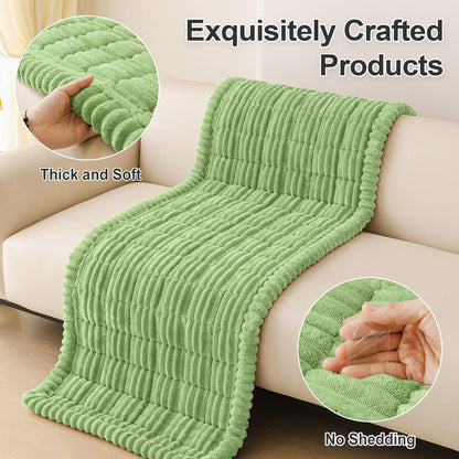 hyha Couch Covers for Dogs Washable, Non Slip Plush Dog Sofa Protectors, Fuzzy Pet Couch Covers for 3 Cushion Sofa Pet Friendly (Camel, 27.6" x 59") - Colors A