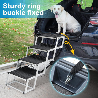 Uross Dog Ramp for Car 71" Long- Collapsible Pet Ramps for Large Dogs SUV Truck Folding Outdoor Dog Ramp for Porch Steps
