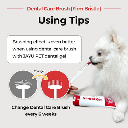 JAYU PET Dental Care Brush with Soft Bristles 1ea - Dog Toothbrush, Cat Toothbrush, Dental Care for Kitten and Small Dogs, Removing Old Plaque and Tartar, Easy Cleaning