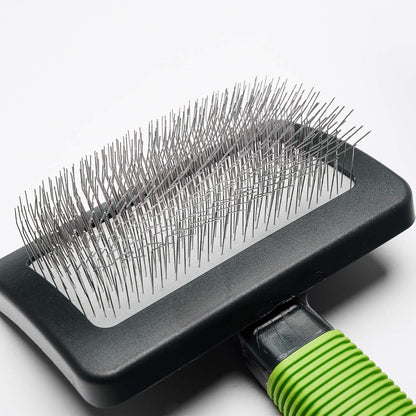 Dog Brush For Long Haired Dogs Poodles-Dog brushes for grooming&shedding-Large Firm Slicker Brush for Goldendoodles-With Soft Massage Grooming Stainless Steel Pins, Pet Grooming Wire Brush-25mm(1")