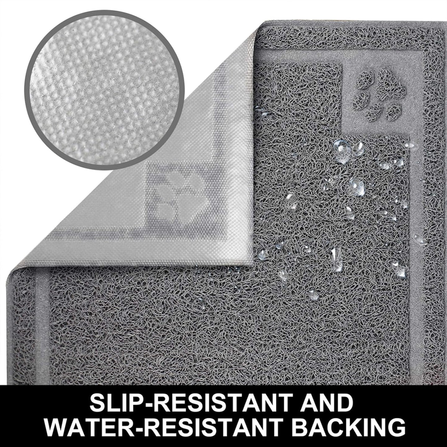 Pet Feeding Mat for Small Dogs and Cats 24" x 16" Flexible and Waterproof Dog Bowl Mat for Food and Water, Easy to Clean Dog Food Mat with Non Slip Backing