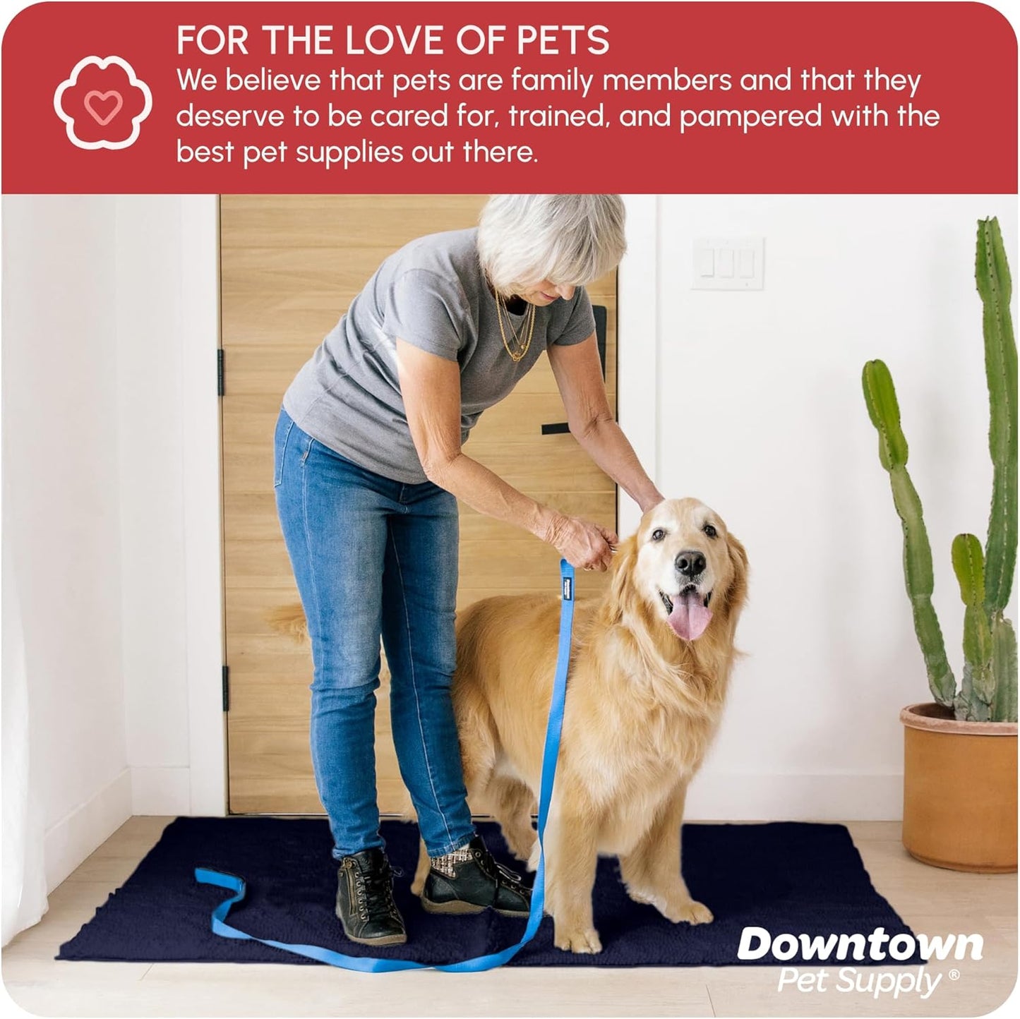 My Doggy Place Dog Mud Mat, 36"x26" Ash – Thick Microfiber Entry Rug for Snow, Mud & Salt – Absorbent, Quick-Dry, Washer-Safe & Non-Slip, Large