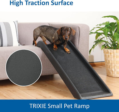 Trixie Folding Dog Ramp with Non-Slip Surfaces - Pet Ramp for Large Cars and SUVs - Foldable, Easy to Store and Clean - in Black