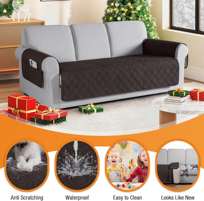 VANSOFY Couch Cover, Waterproof Sofa Covers Washable Slipcover Furniture Protector Couch Seat Covers Non-Slip Couch Cover for Dogs, Pets(Sofa, Dark Gray)