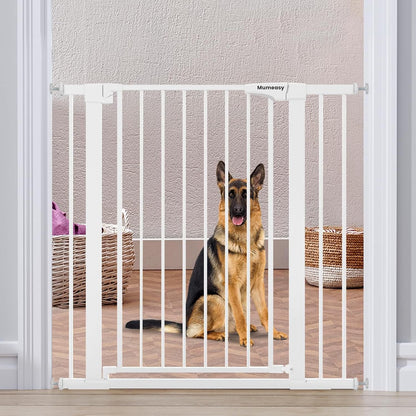 Mumeasy 36" High Extra Tall Dog Gate, 29.6"-40.5" Wide Pressure Mounted Tall Baby Gate for Dog, Auto Close Pet Gate with Door for Stairs,Doorways,House,Black