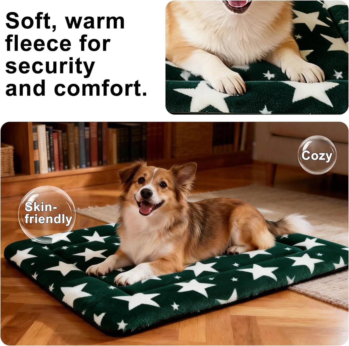 Dog Bed Mat – Soft & Comfortable Dog Kennel Pad for Crate – Durable Crate Bed & Mat for Dogs & Cats – Ideal for Crate, Kennel, and Home Use