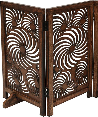 Freestanding Pet Gate for Dogs, Foldable Wooden Dog Gate for House, Indoor Dog Gate for Stair, Doorway, House Design Gates for Dogs Indoor, 72 Inch Wide, (18" x4 Panels 72 inch), Burnt Finish
