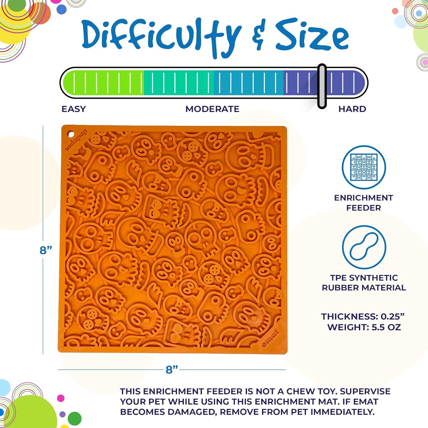 SodaPup Flower Power eMat – Durable Lick Mat Feeder Made in USA from Non-Toxic, Pet-Safe, Food Safe Rubber for Mental Stimulation, Avoiding Overfeeding, Fresh Breath, Digestive Health, & More