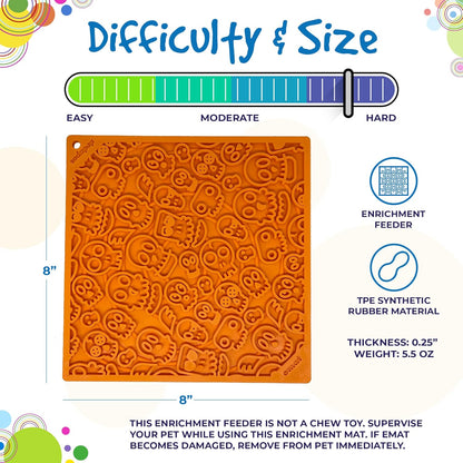 SodaPup Flower Power eMat – Durable Lick Mat Feeder Made in USA from Non-Toxic, Pet-Safe, Food Safe Rubber for Mental Stimulation, Avoiding Overfeeding, Fresh Breath, Digestive Health, & More