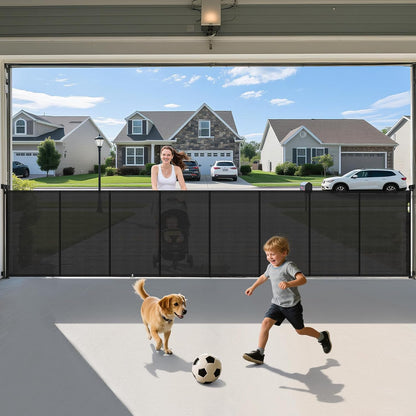 160 Inch Retractable Baby Gates Extra Wide, 42 Inch Extra Tall Retractable Gate, 13 FT Reinforced Retractable Dog Gate with Reinforcement Rod to Prevent Crawling Through, for Doorways, Stairs, Hallway