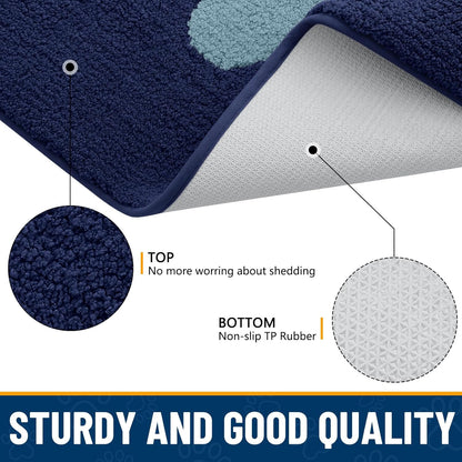 Smiry Dog Door Mat for Muddy Paws, Absorbs Moisture and Dirt, Low-Profile Entryway Mat with Non-Slip Backing, Entry Indoor Outdoor Doormat for Inside Floor (30x20 Inches, Grey, Striped)