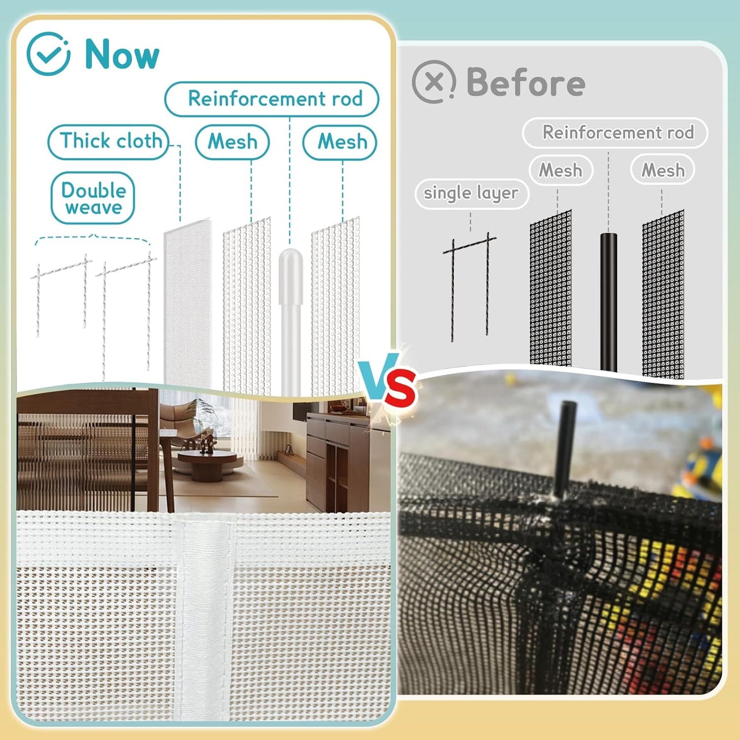 160 Inch Retractable Baby Gates Extra Wide, 42 Inch Extra Tall Retractable Gate, 13 FT Reinforced Retractable Dog Gate with Reinforcement Rod to Prevent Crawling Through, for Doorways, Stairs, Hallway