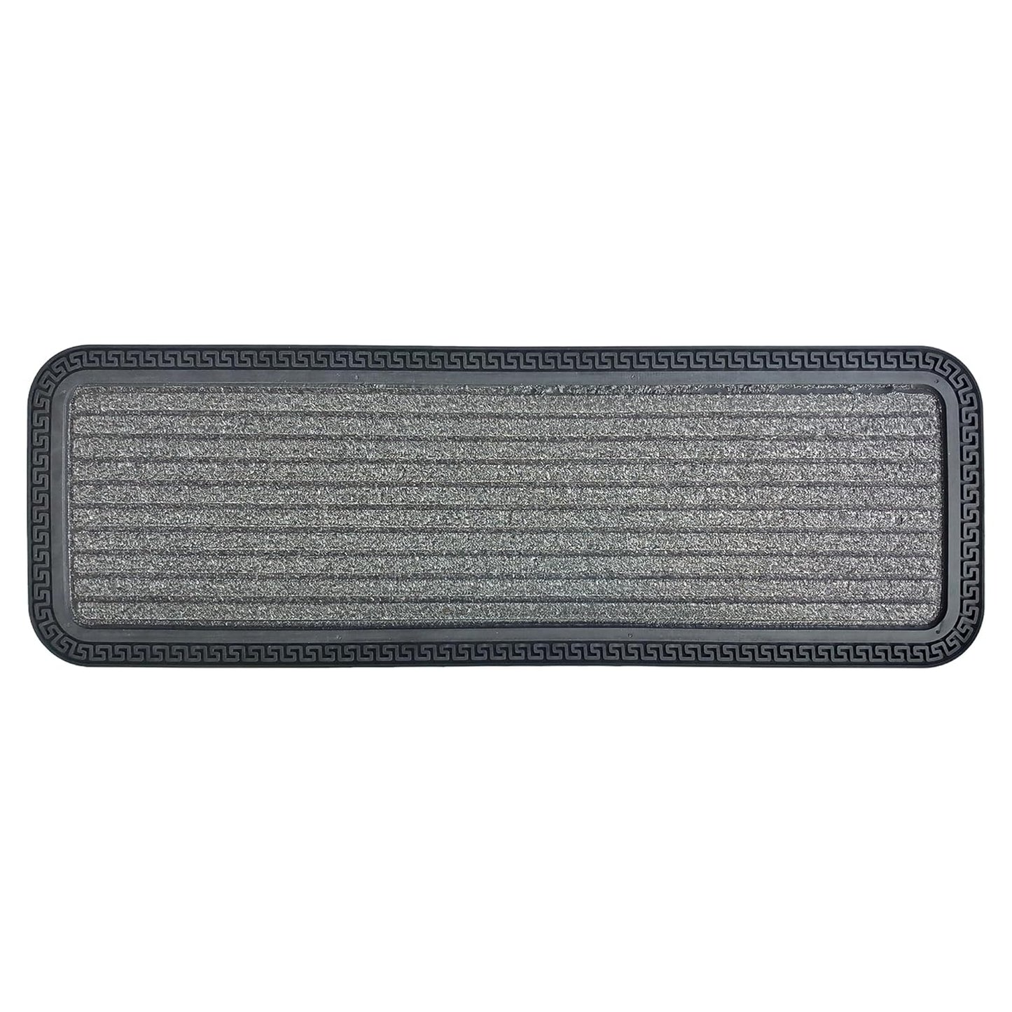 Ottomanson Outdoor Bullnose Stair Treads – Ribbed Heavy-Duty Non Slip Stair Mats – Strong Grip for Concrete, Brick & Textured Steps – Requires Fastening on Wooden & RV Steps, Pack of 5