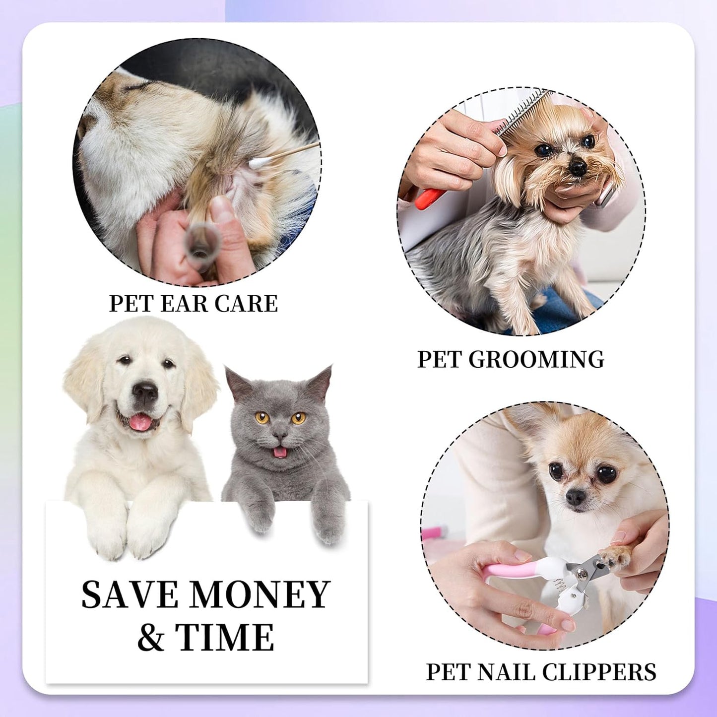 PatiencET Cat Grooming Hammock Pet Hammock Cat Nail Clipper Hammock for Nail Trimming Dog Sling for Nail Clipping Dog Hanging Harness (Black XS)