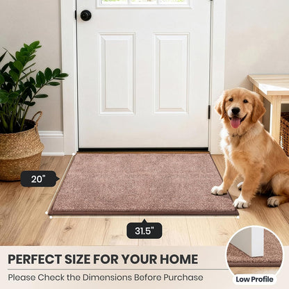 PURRUGS Dirt Trapping Door Mat 20" x 31.5", Non-Slip Machine Washable Entryway Rug, Dog Doormat, Indoor Front Door Mat, Super Absorbent Entry Rug for Muddy Shoes & Paws, Bluish Grey-Black