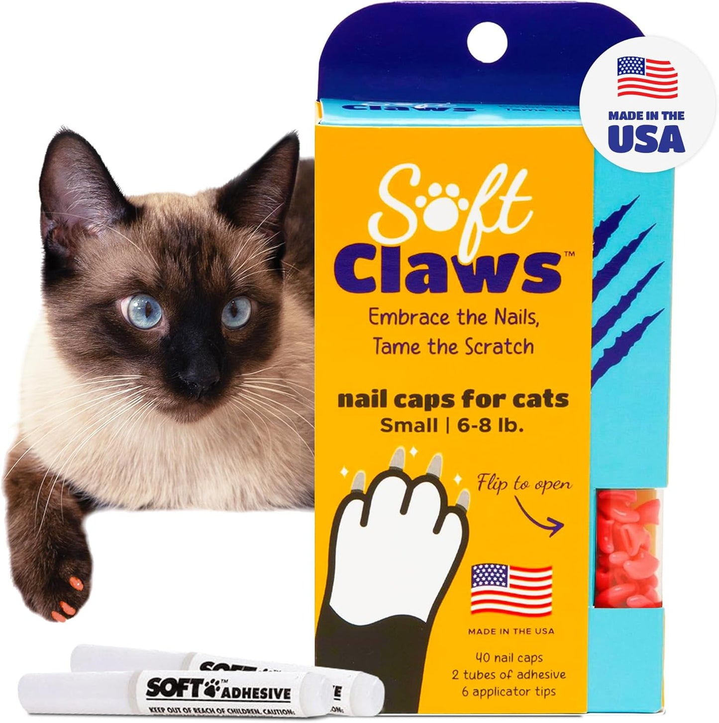 Soft Claws Nail Caps for Dogs with Non-Slip Design Made in USA - 40 Dog Nail Covers for Long-Lasting Protection of Floors and Furniture - Silver, XX-Large