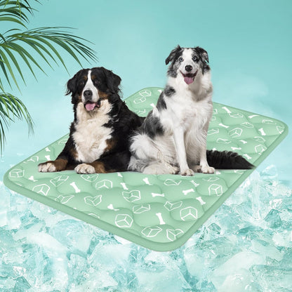Rywell Dog Cooling Mat 2.0, Ocean Blue,44" x 32" Thick & Durable Cooling Mat for Extra Large Dogs, Long-Lasting Cool with Waterproof & Color-Changing Arc-Chill Tech (Q-Max>0.5) Washable& Non-Toxic