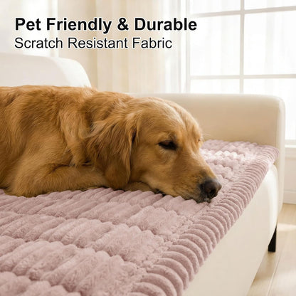 Smiry Couch Cover for Dogs, Non Slip Washable Sofa Protector for Pets, Soft Furniture Cover for Leather & Fabric Couches, Cozy Protect Against Fur, Dirt & Everyday Messes (Dark Grey, 27.6" x 59")