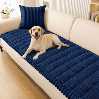 Smiry Couch Cover for Dogs, Non Slip Washable Sofa Protector for Pets, Soft Furniture Cover for Leather & Fabric Couches, Cozy Protect Against Fur, Dirt & Everyday Messes (Dark Grey, 27.6" x 59")