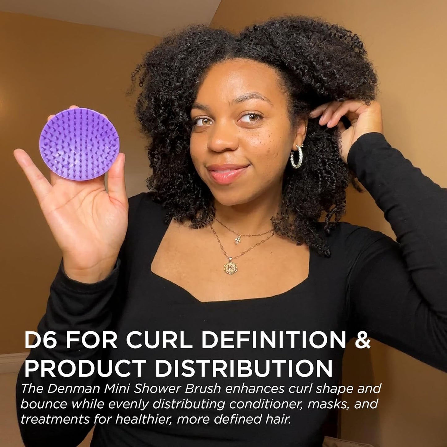Denman Detangle Hair Brush for Curly Hair & Scalp Massager D6 - Hair Straightening Brush