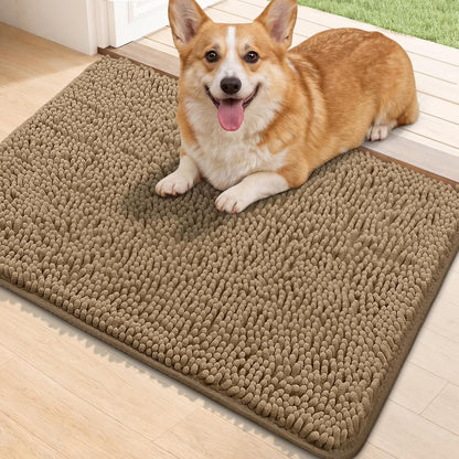 Bcoimo Super Absorbent Dog Door Mat, 30"*20" Anti Slip Mat for Muddy Paws, Pet Rugs for Dirty Paws Washable that Absorbs Moisture and Dirt, for Dog Cage and Pet Resting Carpet