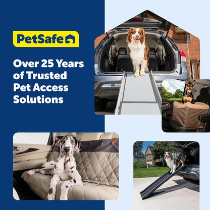PetSafe Happy Ride Telescoping Dog Ramp, Portable Pet Ramp for Cars, Trucks & SUVs with Adjustable Sizing