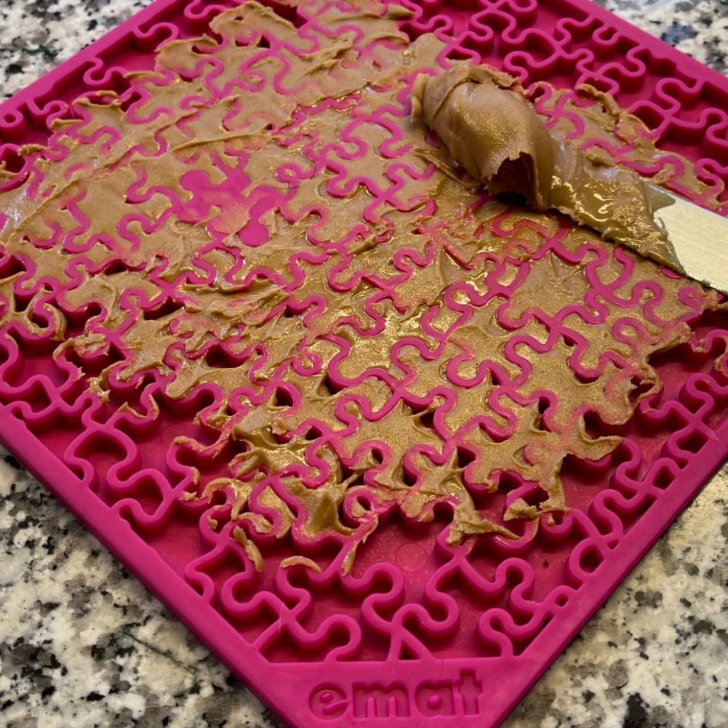 SodaPup Flower Power eMat – Durable Lick Mat Feeder Made in USA from Non-Toxic, Pet-Safe, Food Safe Rubber for Mental Stimulation, Avoiding Overfeeding, Fresh Breath, Digestive Health, & More