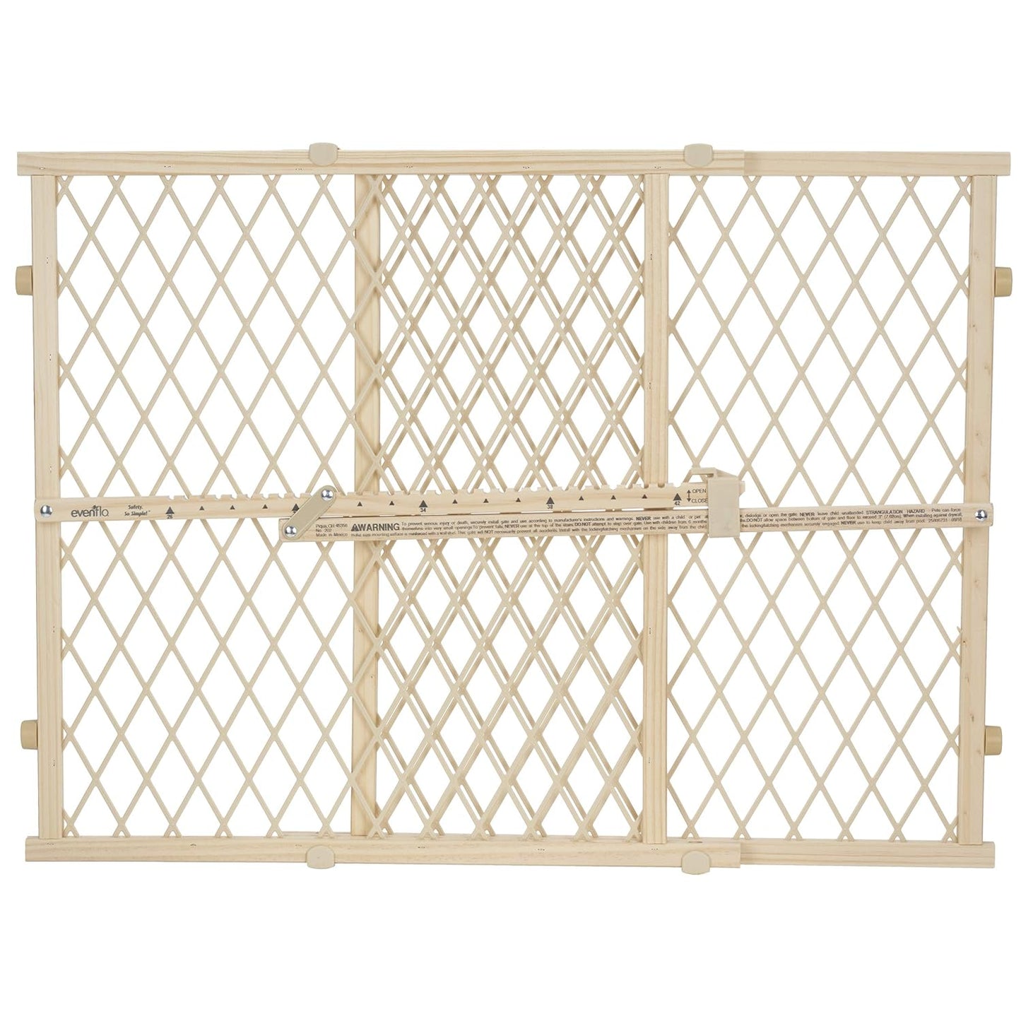 Position & Lock Adjustable Wood Baby Gate (Farmhouse Collection)