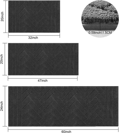 Tindbea Dog Mat for Mud Paws,Absorbs Moisture Dirt Non-Slip Washable Mud Mat for Dogs,Soft Rubber Backing Front Inside Pet Rug for Entryway, Dog Paws, Patio(20"x48",Charcoal)