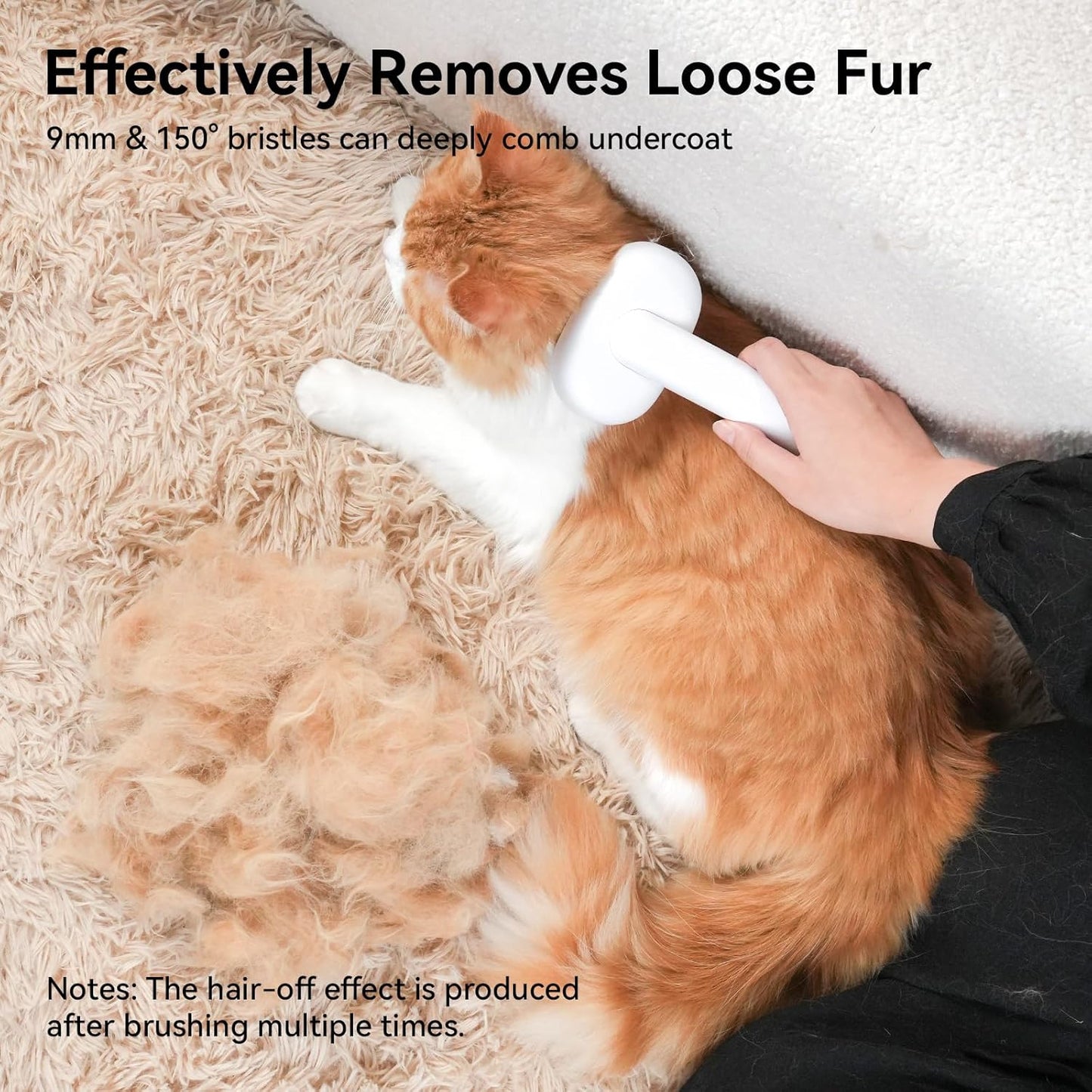 Aumuca Skin Friendly Self-Cleaning Slicker Brush for Dogs & Cats, Gentle Pet Grooming Tool for Shedding & Deshedding, Efficient Hair Remover for Long & Short Haired Pets