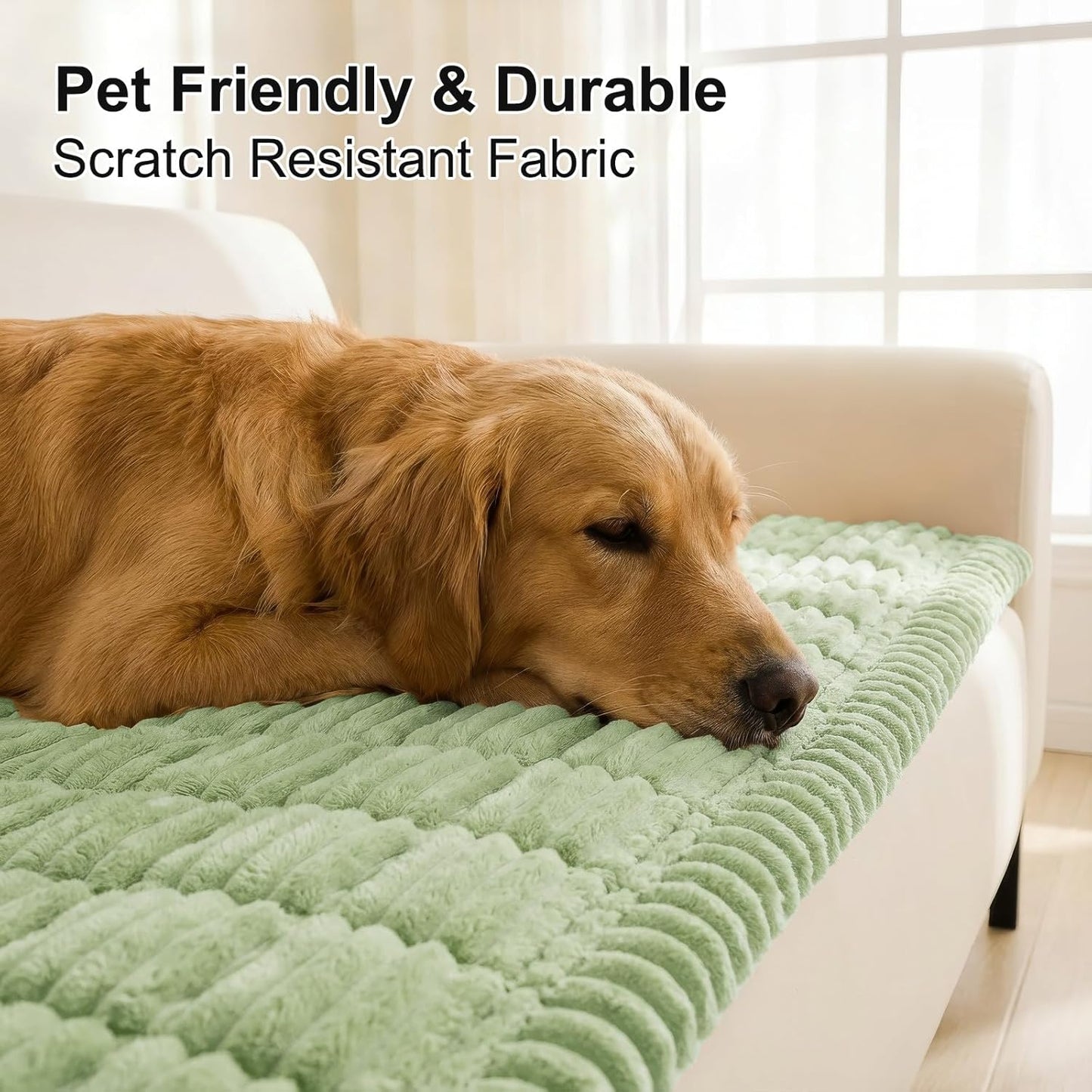 Smiry Couch Cover for Dogs, Non Slip Washable Sofa Protector for Pets, Soft Furniture Cover for Leather & Fabric Couches, Cozy Protect Against Fur, Dirt & Everyday Messes (Dark Grey, 27.6" x 59")