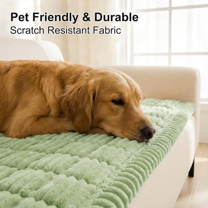 Smiry Couch Cover for Dogs, Non Slip Washable Sofa Protector for Pets, Soft Furniture Cover for Leather & Fabric Couches, Cozy Protect Against Fur, Dirt & Everyday Messes (Dark Grey, 27.6" x 59")