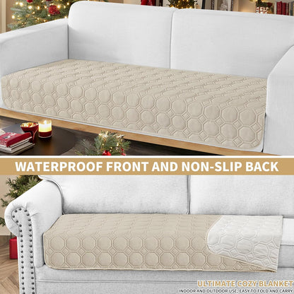 ZNSAYOTX Ultimate Cozy Blankets (30"x70") 100% Waterproof Sofa Mat Blanket for Dog Pets, Bed Couch Protector with Non-Slip Back Washable Durable, Pee Scratch Proof Easy to Clean (Dark Grey)
