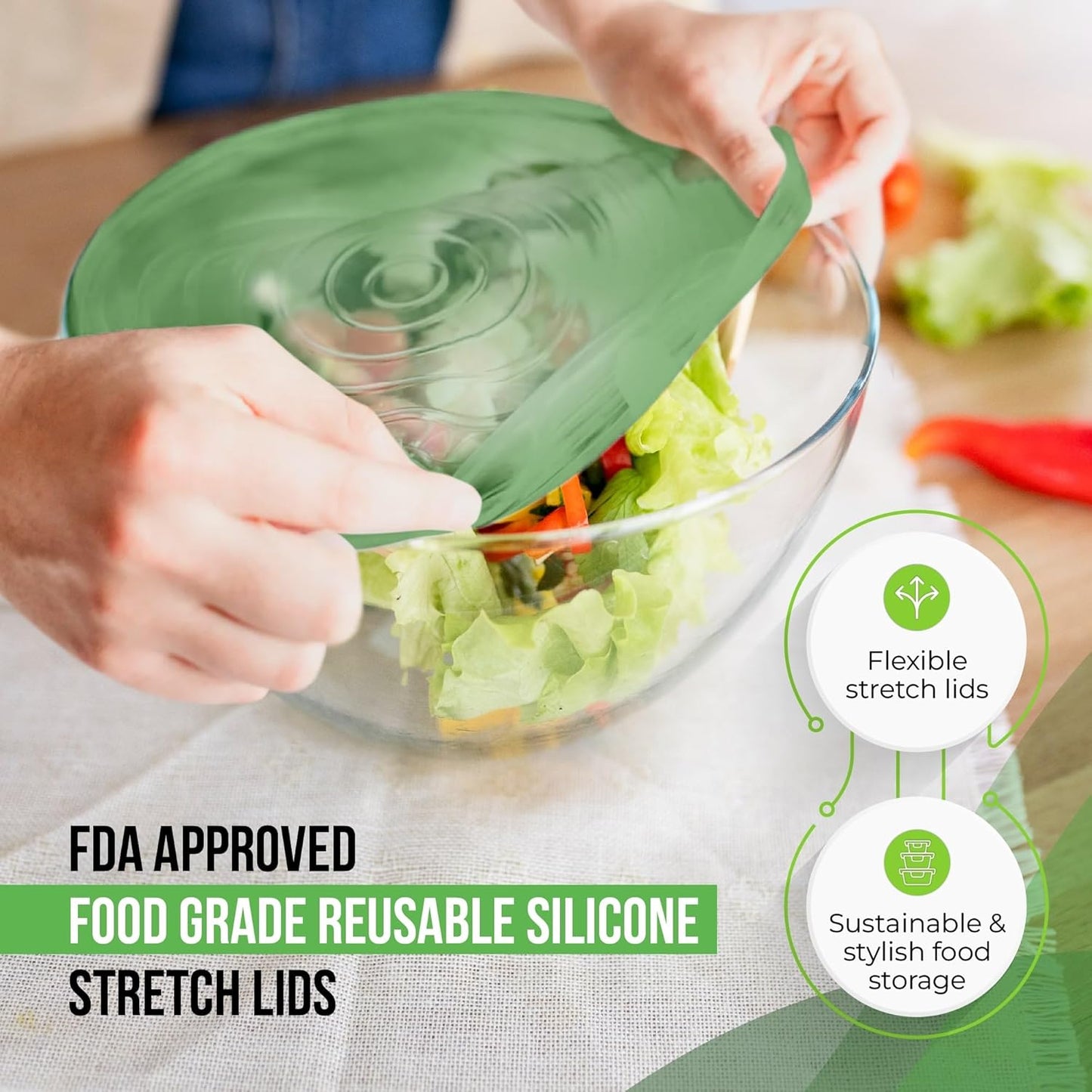 Reusable Silicone Can Lids – 2.6 Inch Can Covers for Dog & Cat Food – Universal Fit - Airtight Stretch Lids for Pet Food Cans, BPA-Free, Dishwasher Safe – 10 Pack