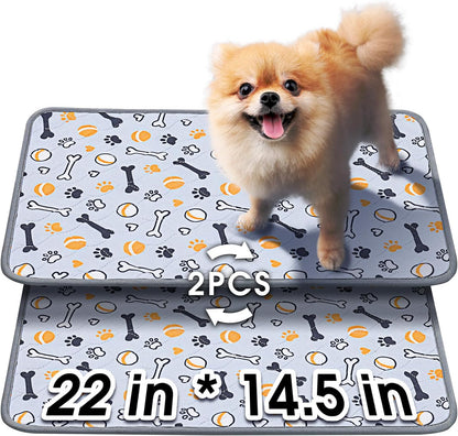 Hompet Dog Grass Pad with Tray Large, 35"x22.5", 2 Reusable Artificial Turf for Dogs Potty, Waterproof Non-Slip Washable Pee Pads, Quickly Absorbency Portable Dog Litter Box for Indoor/Outdoor Use