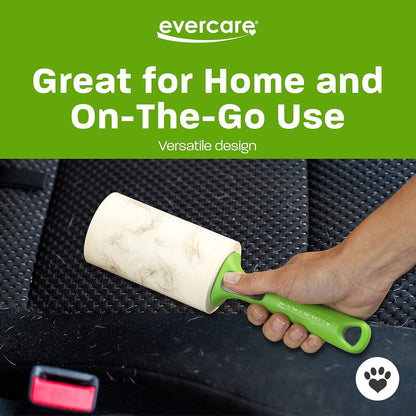 Evercare Pet Lint Roller Refill, Manual Operation, 60 Sheets per Roll, 6 Count Refill Pack for Pet Hair Removal, Green